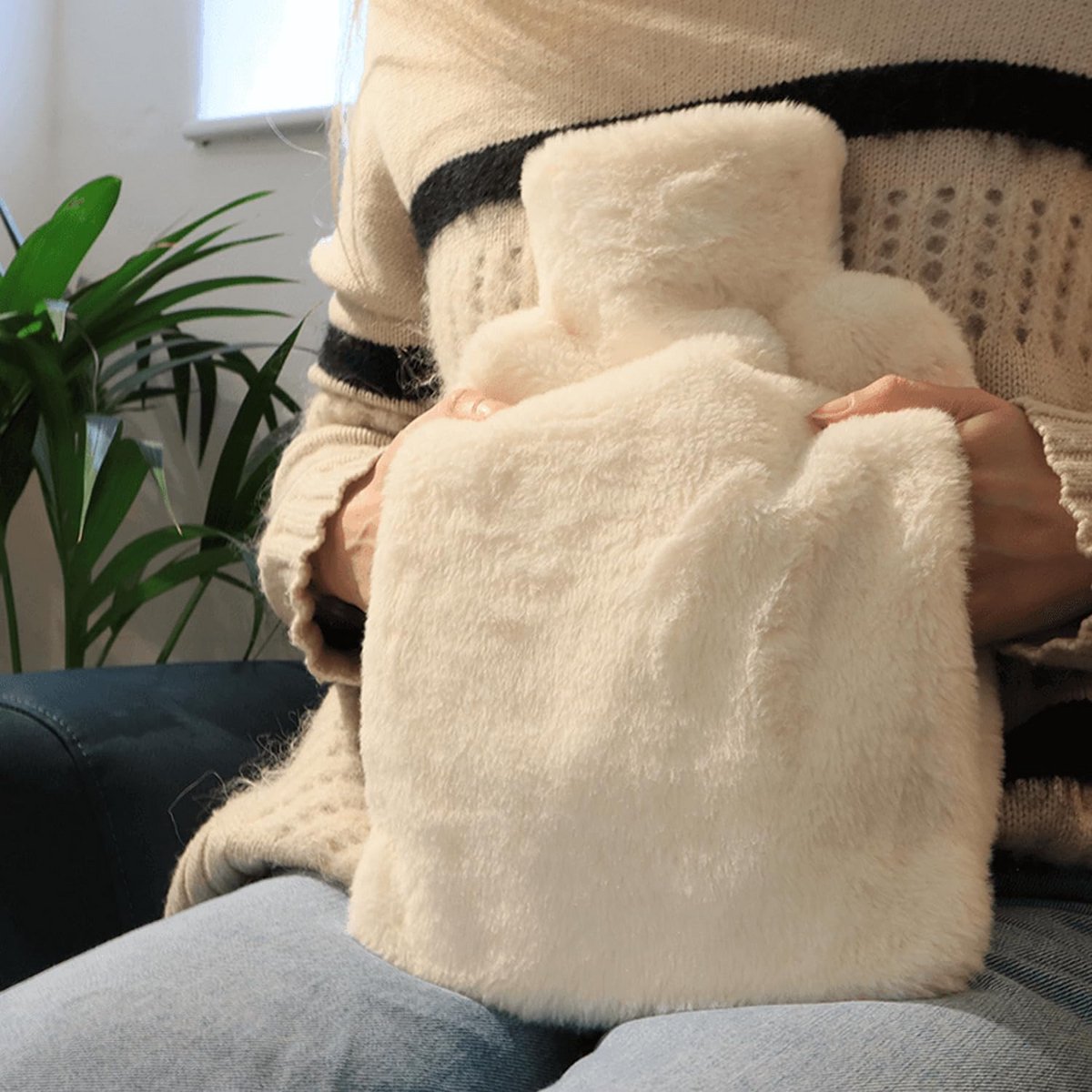 Warme Imitatiebont Warmwaterfles voor Comfortabel Slapen