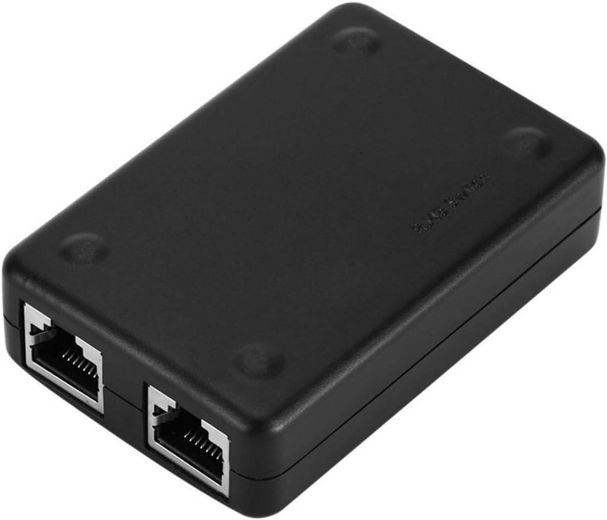 2 Poorten Netwerk Switch - RJ45 Ethernet Netwerkschakelaar voor Computer