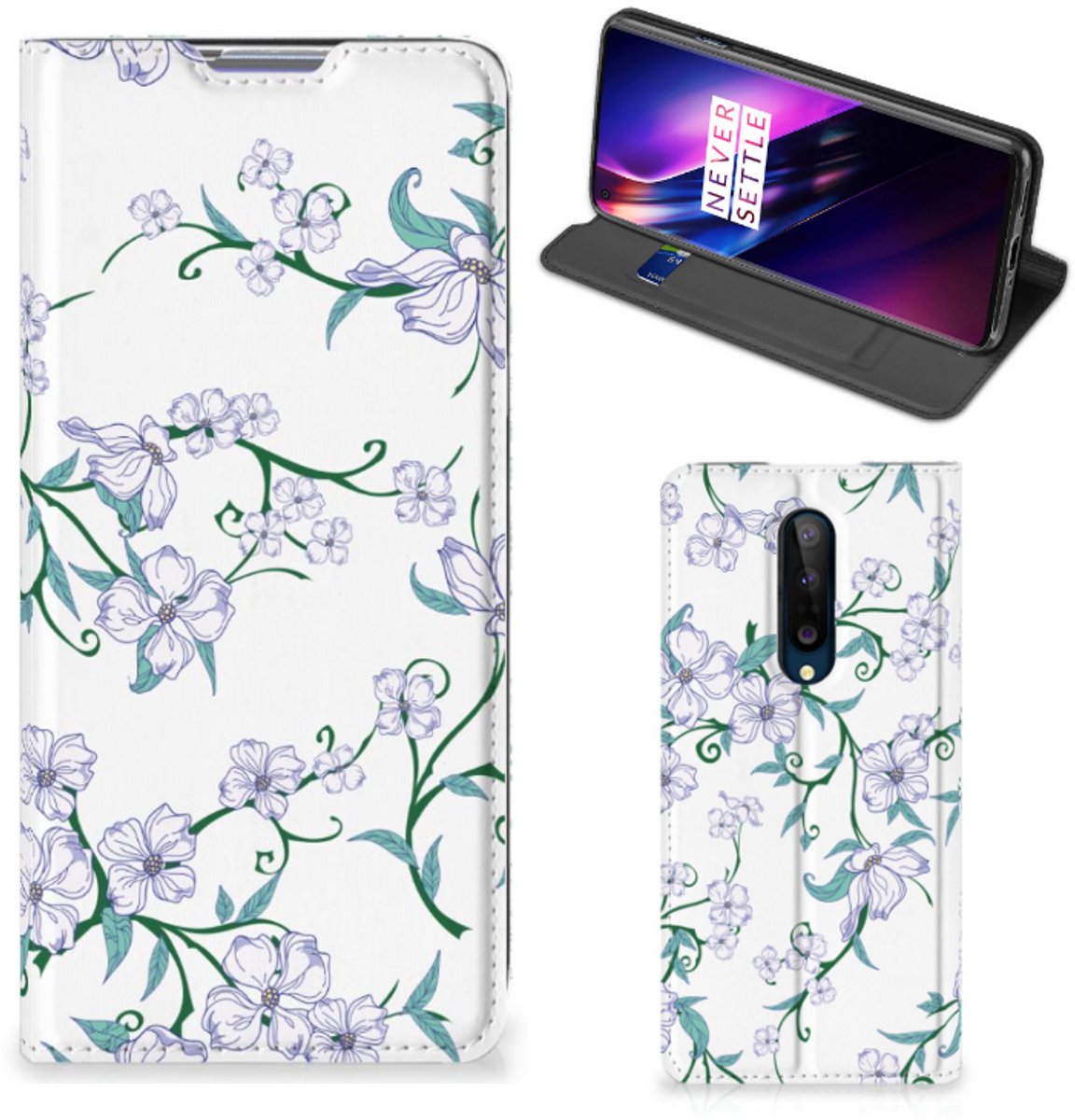 OnePlus 8 Uniek Smart Cover Blossom White