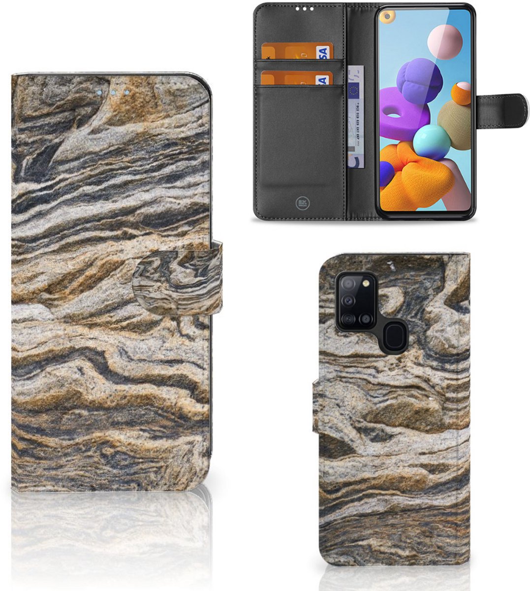 Samsung Galaxy A21s Bookcase Steen