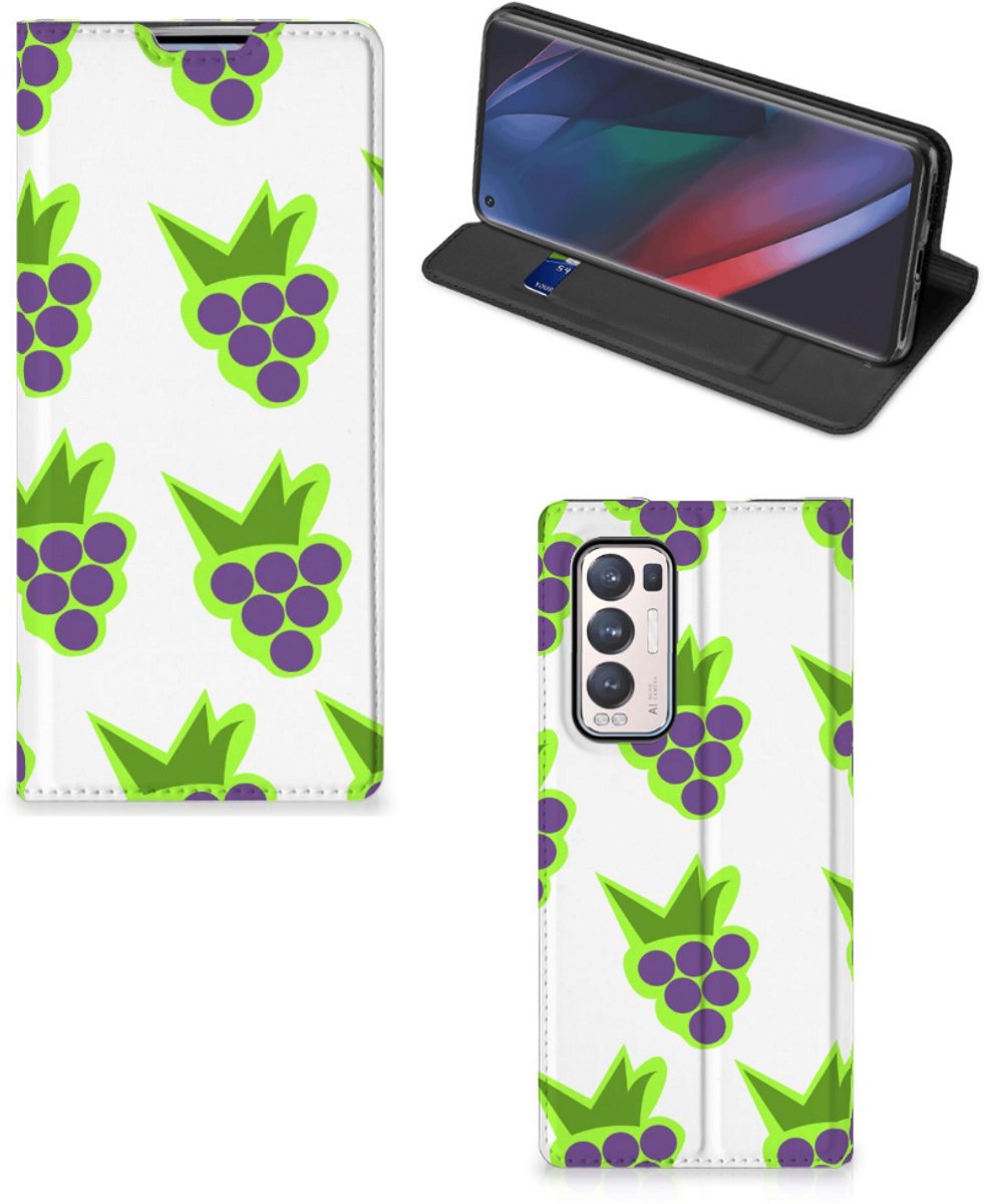 OPPO Find X3 Neo Flip Style Cover Druiven