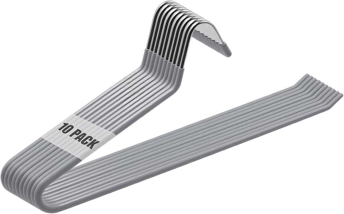 Multifunctionele metaal broekhangers - 10 stuks met antislip coating