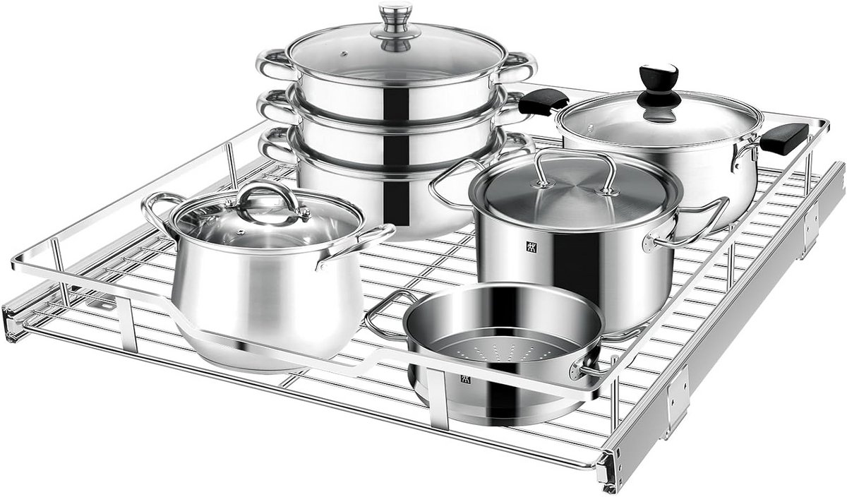 Uittrekbare Kastorganizer - Robuuste Schuiflade voor Keuken en Badkamer (53x53 cm)
