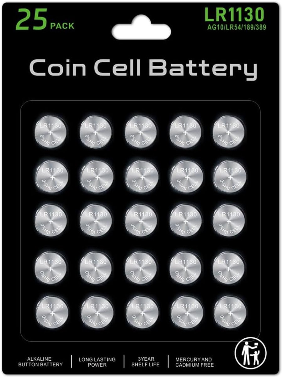 25 Pack Knoopcelbatterijen 1,5V voor Meerdere Toepassingen