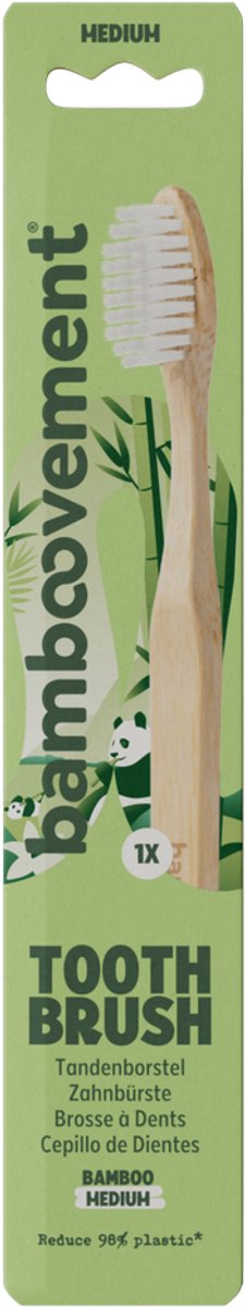 Bamboovement Bamboe Tandenborstel Medium (1 stuk)