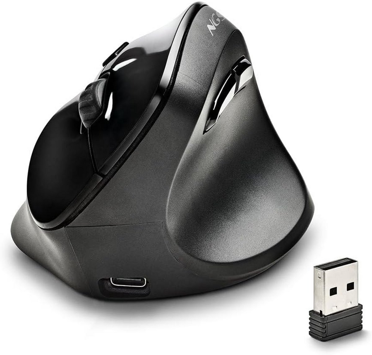 Ergonomische Verticale Draadloze Muis met Stille Knoppen en Instelbare DPI