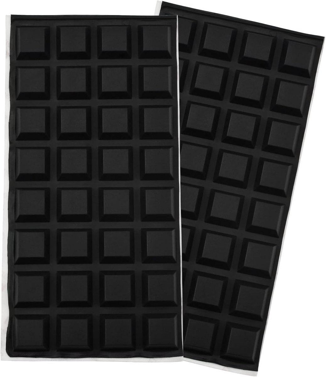 Zelfklevende Pads - Siliconen Buffer - Oppervlakte Beschermen - Zelfklevend Zonder Residu - 20 x 20 x 8 mm - Zwart