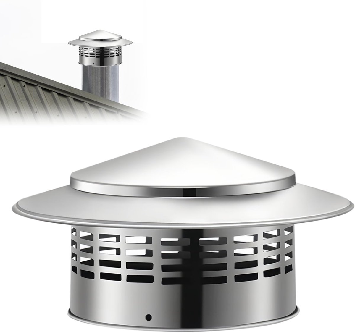 Chimney Cover - Regenbescherming - Binnen diameter 160 mm
