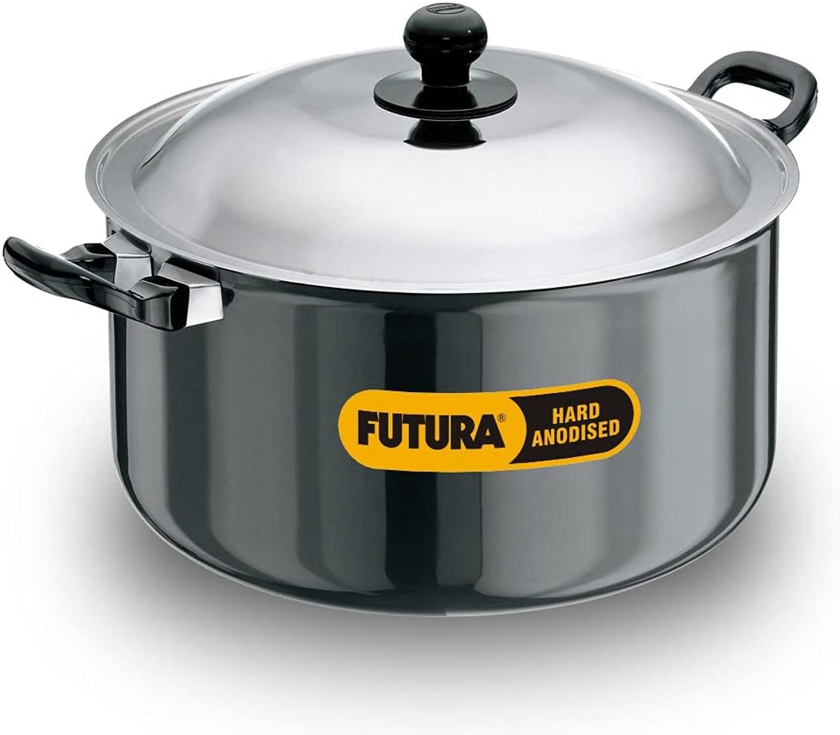 Grote Hard Geanodiseerde Stoofpan 8.5 Liter Kookpan met Deksel