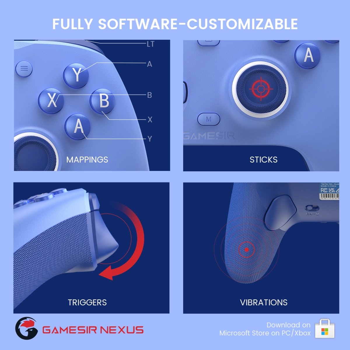 Gamesir G7 SE - Bedrade Controller - Blauw thumbnail 4