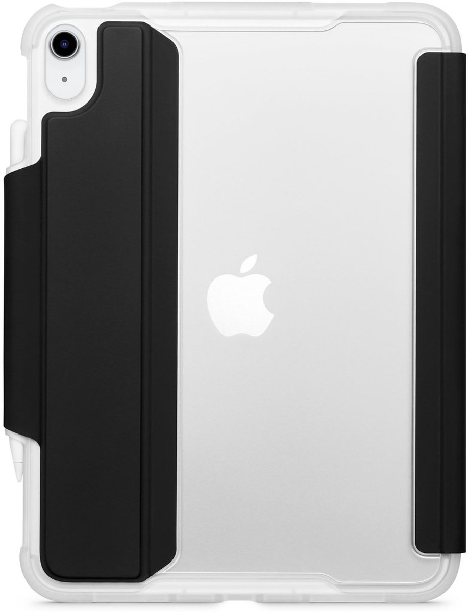 Tech21 Tablethoes geschikt voor Apple iPad 10 (2022) Hoes | Tech21 FlexFolio Backcover + Stylus Houder | Doorzichtig Telefoonhoesje iPad 10 (2022) | Schokbestendig iPad 10 (2022) Telefoonhoesje | Anti Shock Proof + Standaard - Transparant