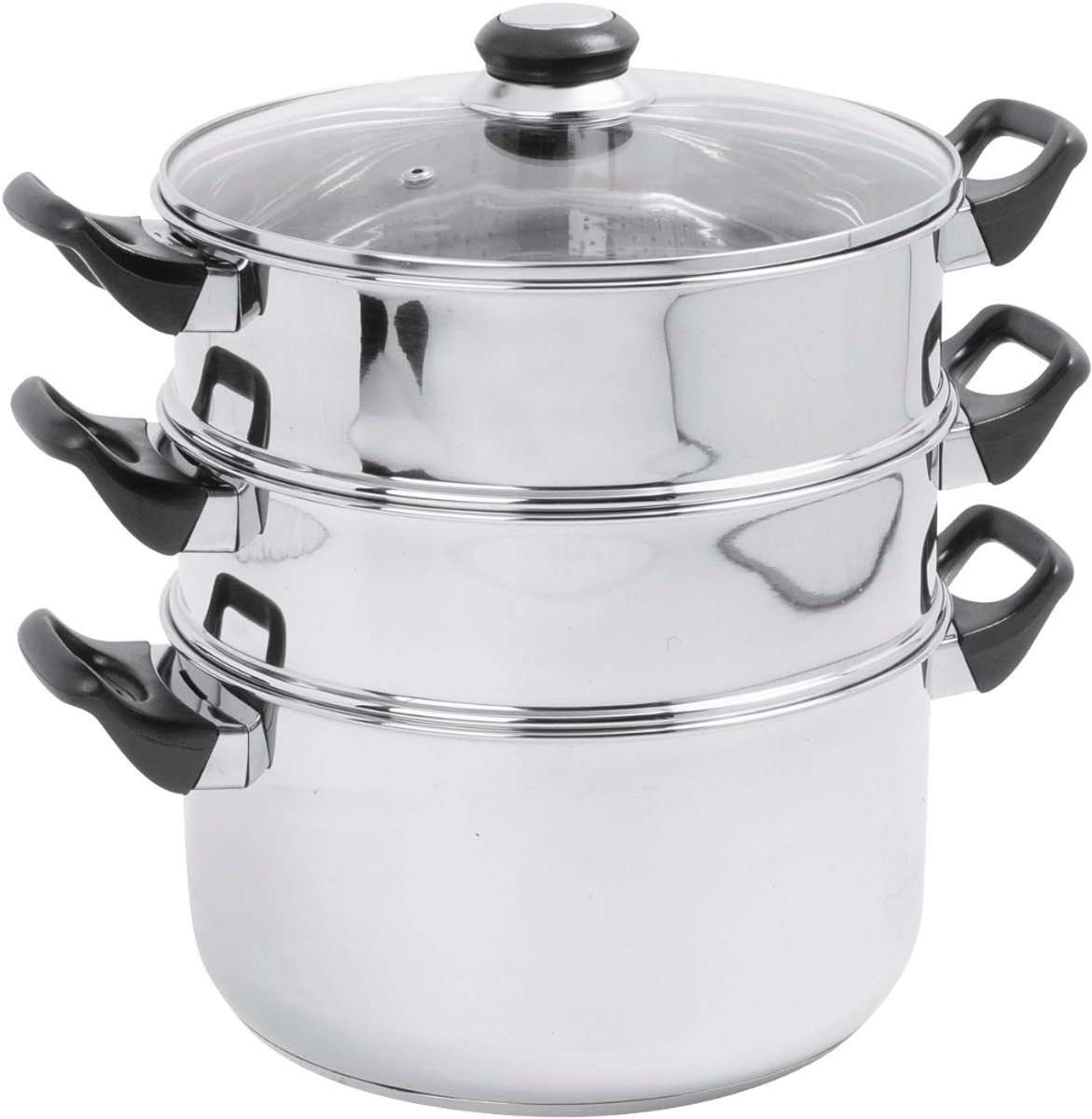 DnA® Stoompan Inductie - Stoompan - Stoompan Electrisch - Stoofpan Inductie Met Deksel - Zilver - 29cm x 28cm x 30cm