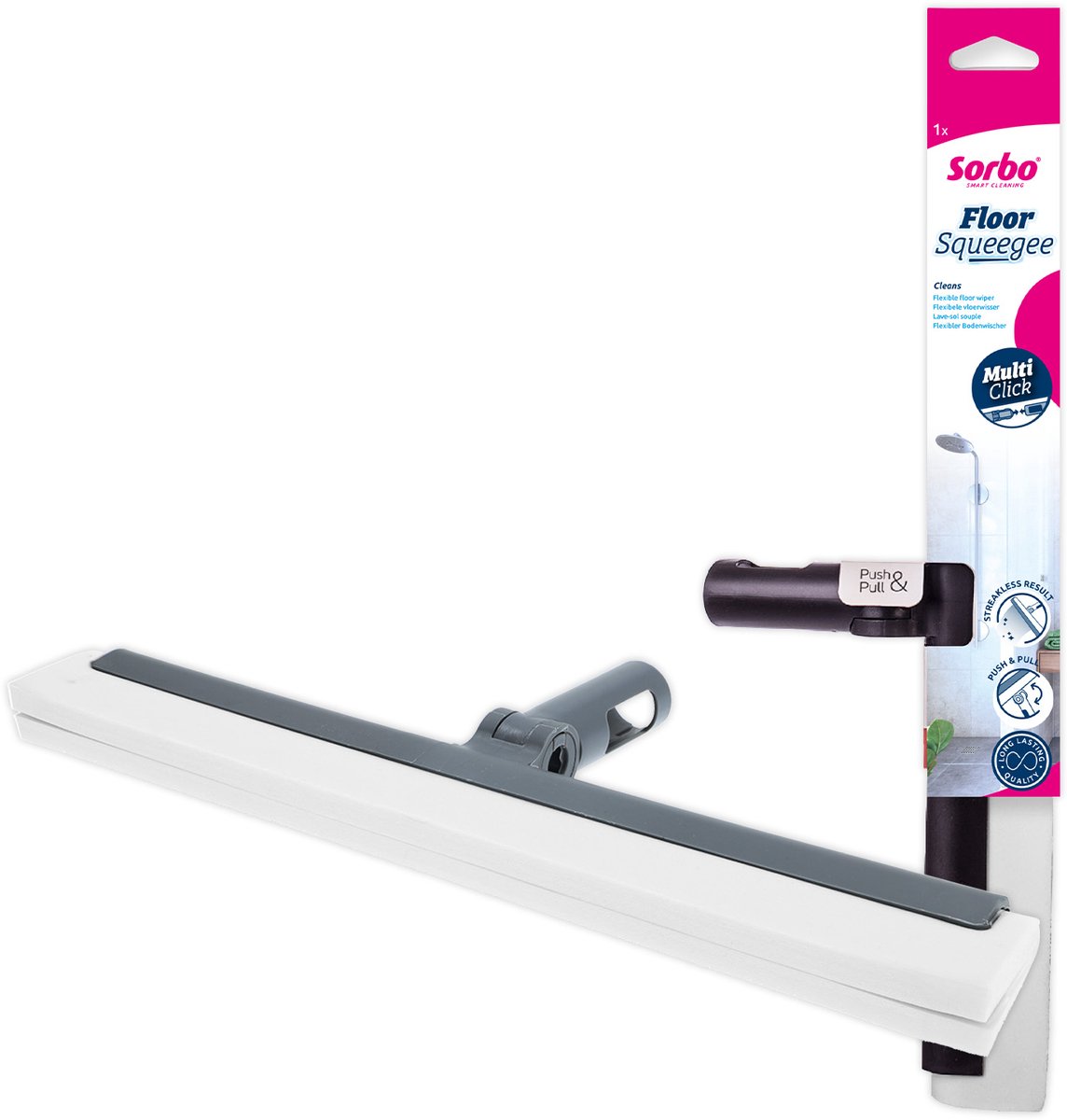 Sorbo Floor Squeegee - Vloerwisser - Wisbreedte 35cm - Multi-Click Lijn