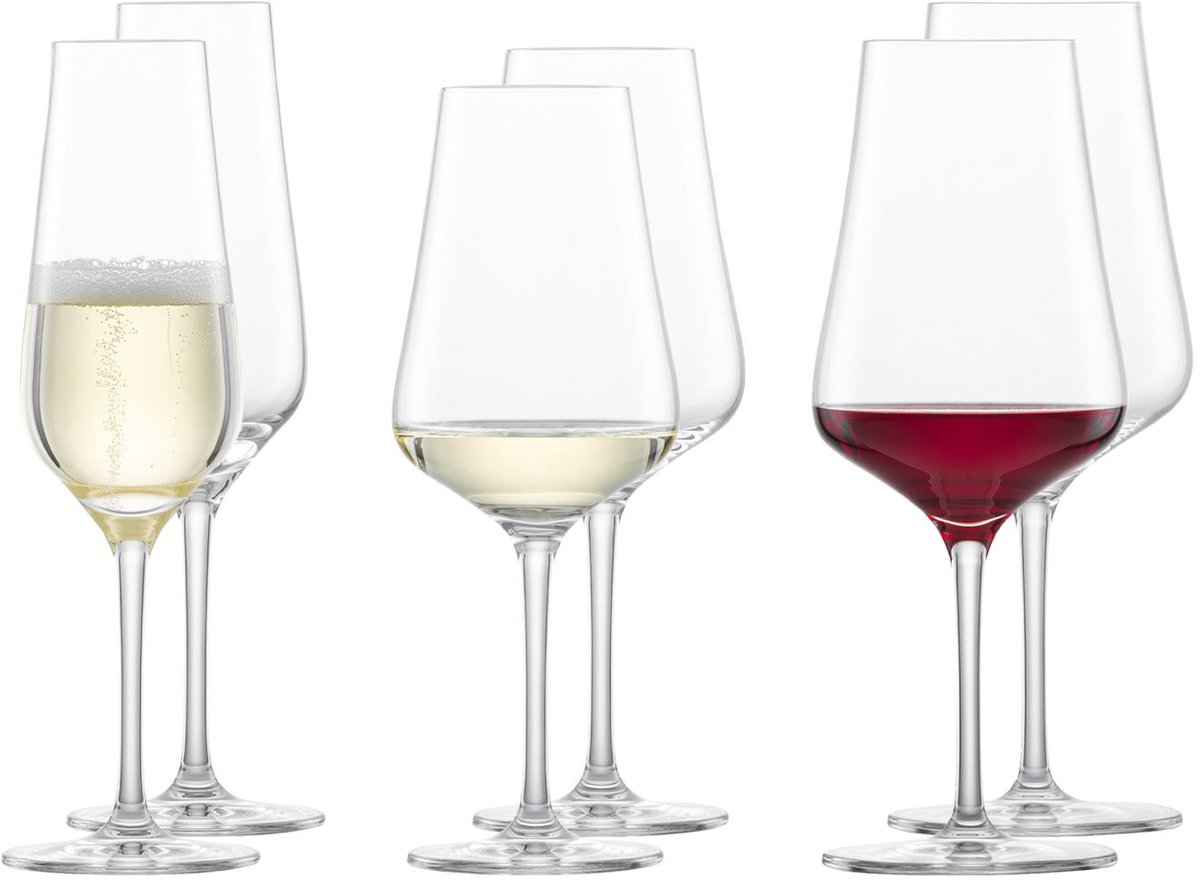 Wein- und Sektgläser Bouquet Set van 6
