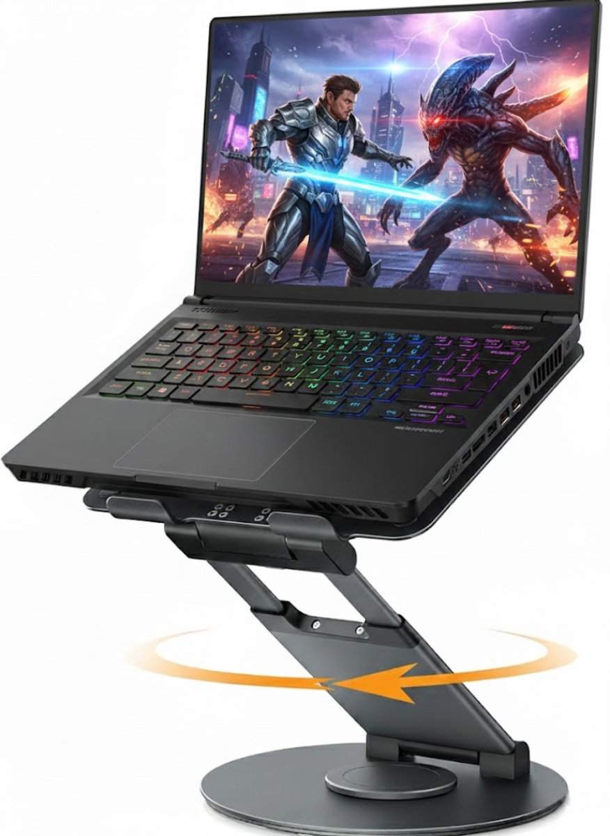NBAP® Laptop Standaard - Laptop Stand - Verhoging -Donkergrijs