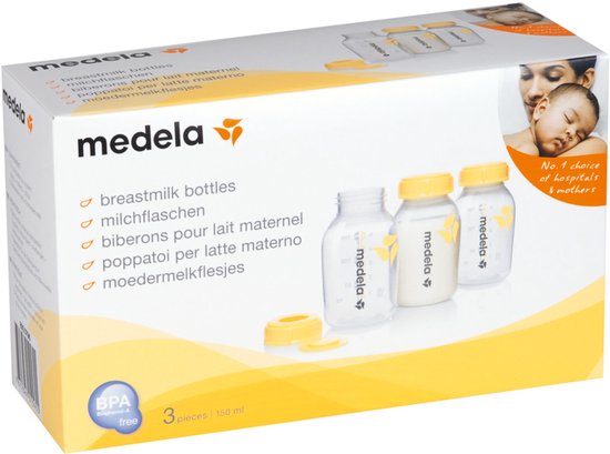 Medela Moedermelk Bewaarflesjes – BPA‑vrij – 150 ml – Set van 3x 150 ml