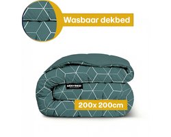 Dekbed-Discounter - Fresh and Co Dekbed Zonder Overtrek 200 x 200 cm - Wasbaar dekbed - Wasbaar op 40 graden - All season dekbed - Endless Hexagons