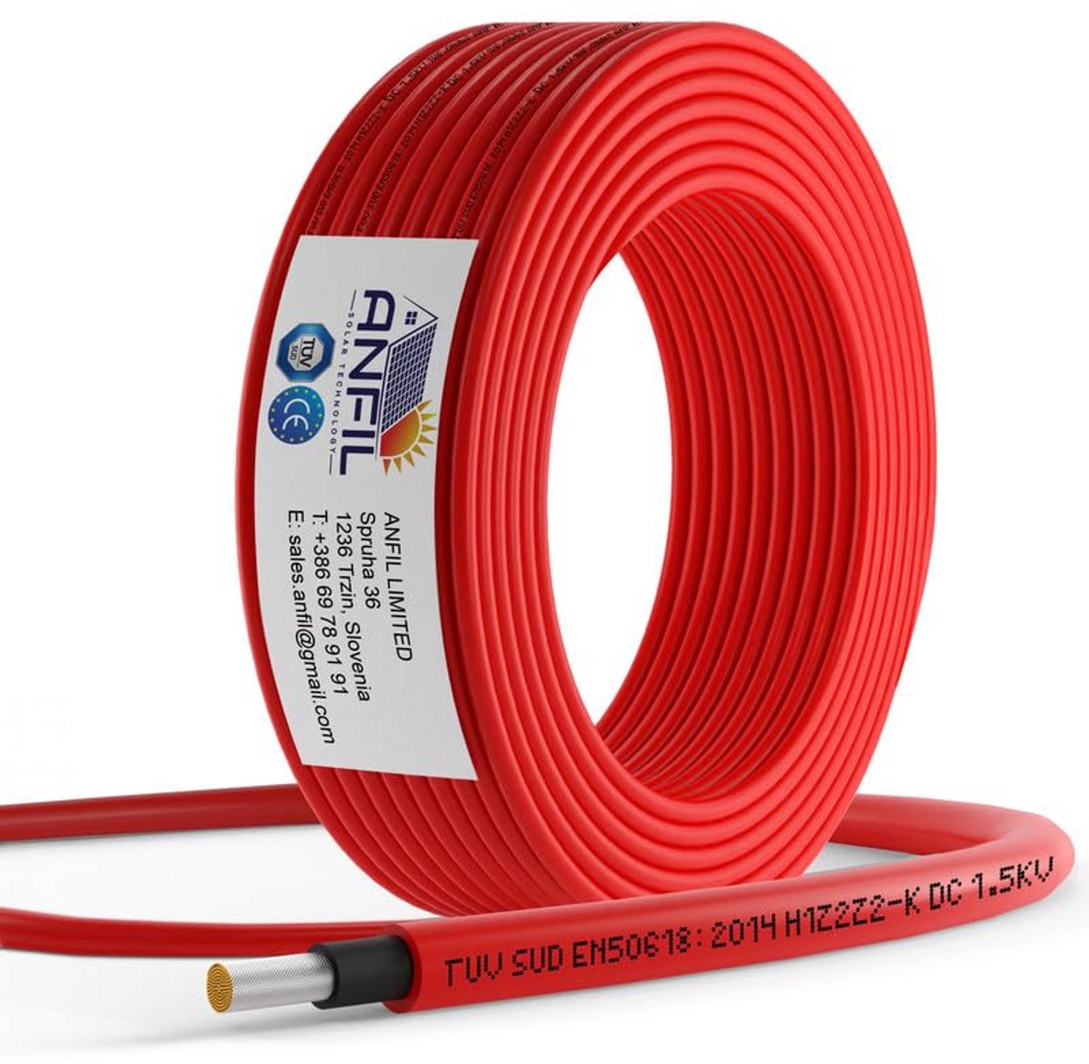 Verlengkabel voor Zonnepaneel 6mm² Rood en Zwart - UV- en Weerbestendig Solar Kabel 1800V DC voor Omvormers