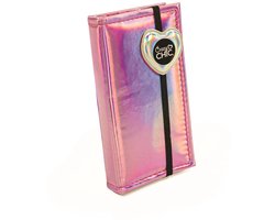 Crazy Chic Holo Paarse make-up set in de vorm van een portemonnee Clementoni
