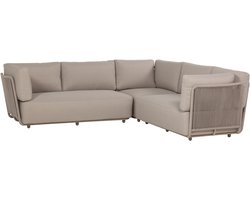 WOOOD Sora Loungeset Tuin – Metaal/Touw – Zand – 73x269x270