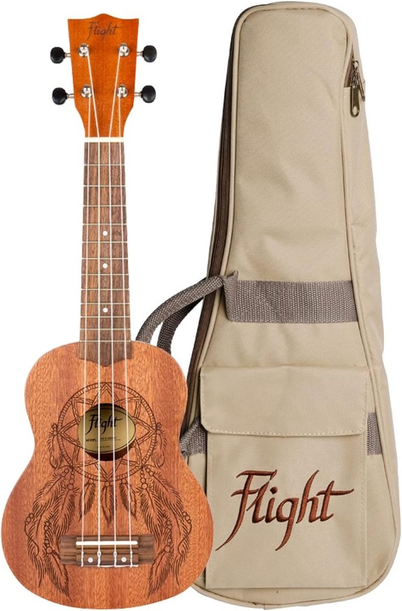 Sopraan Ukelele met Dromenvanger Gravure
