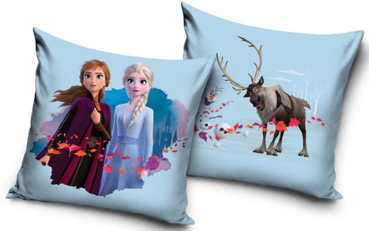 Disney Frozen fluwelen kussenhoes 40x40 cm Blauw