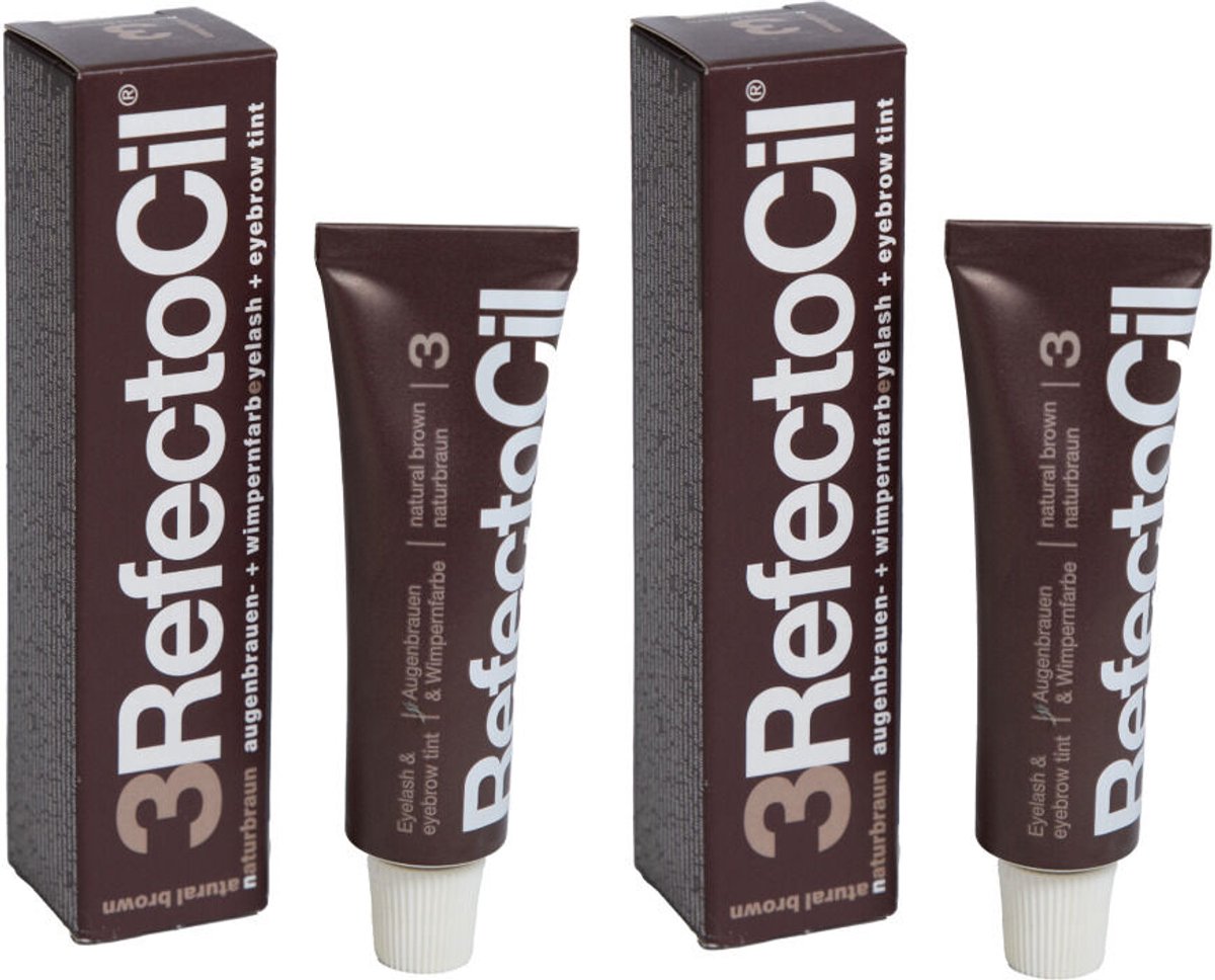 Voordeelverpakking van 2 x Refectocil Natural brown Nr.3 15ml (M057302)