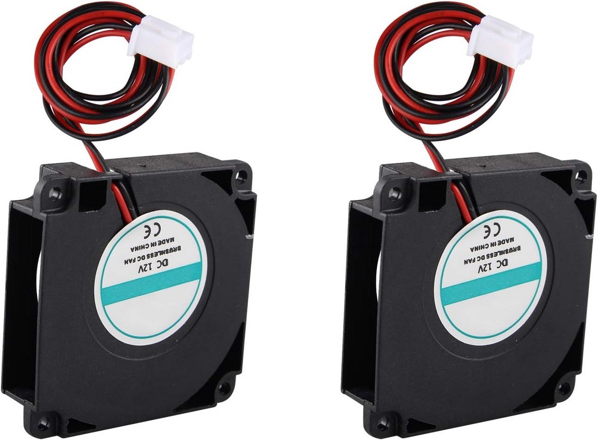 2 Stuks DC 12V Koelventilator 40x40x10 mm voor 3D Printer en Elektronica