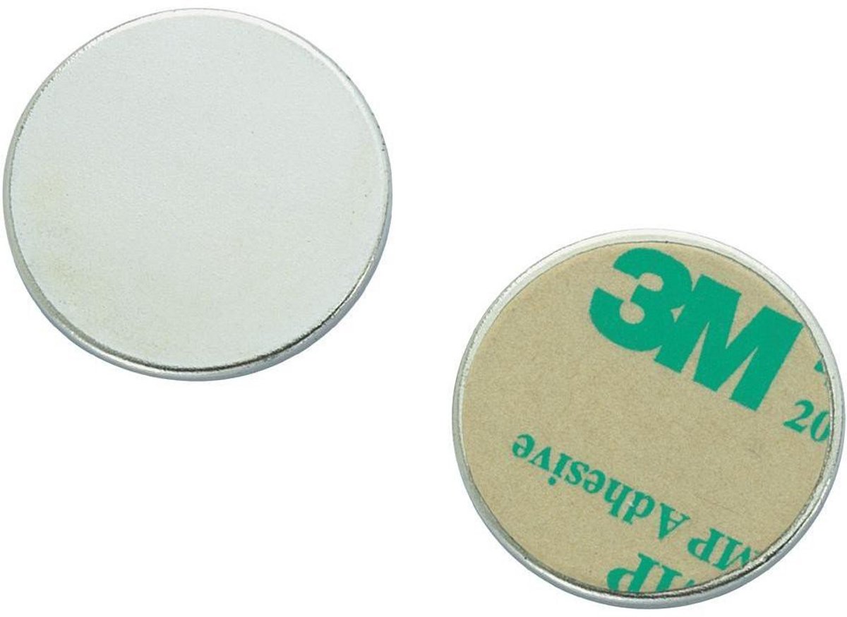 10x Verzinkte Metalen Schijven met Dubbelzijdig Plakband Ø 50mm x 2,5mm
