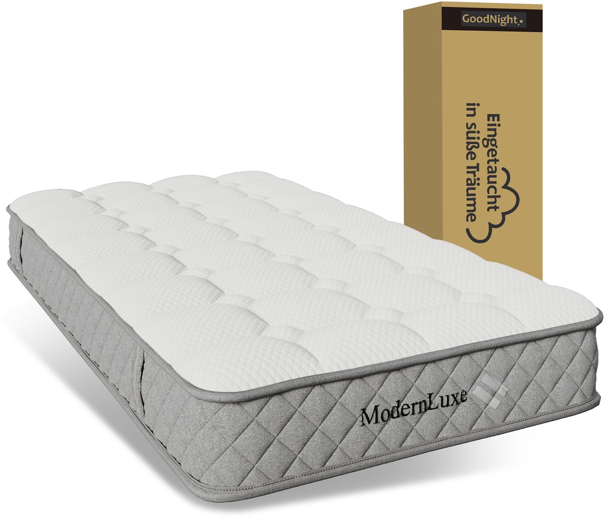Matras-90x200cm-H3 Gemiddelde Hardheid-7 zone-20cm dik-Pocketveringmatras-Polyestervezel-Ademend-Comfort-4 Handvatten