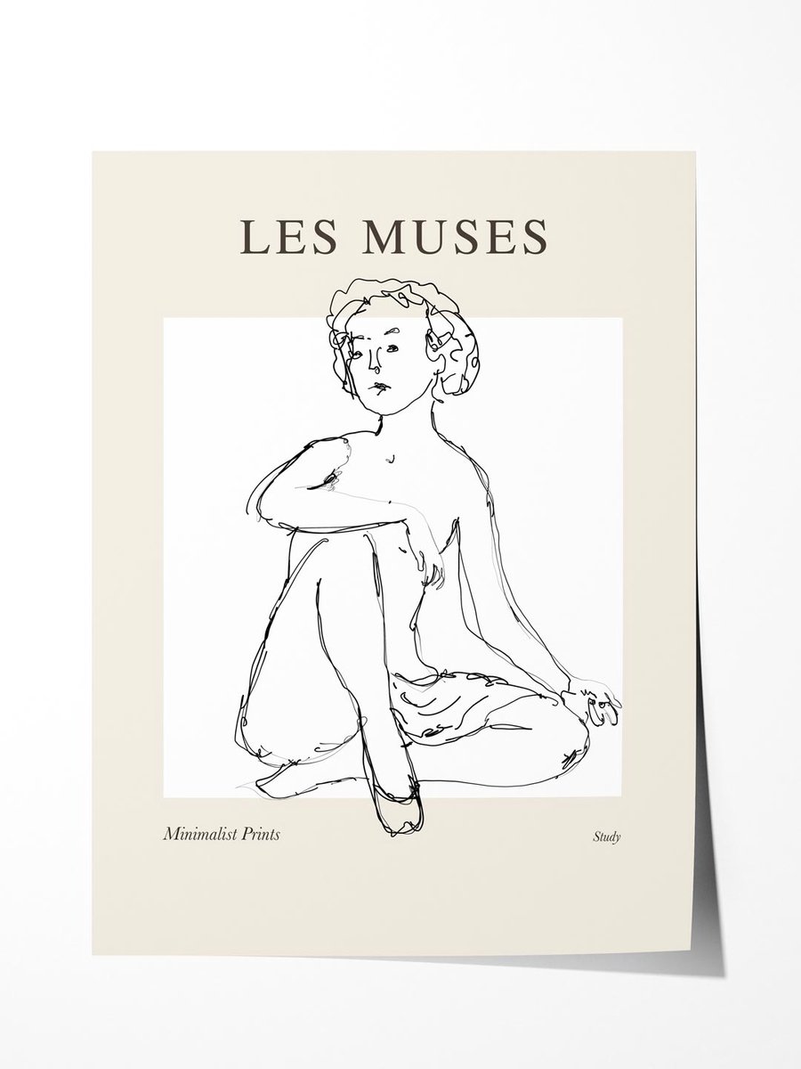 Les Muses Minimalistische Poster - Poster 40x60 cm - Sfeervolle Wanddecoratie voor Woonkamer & Slaapkamer - Premium papier - zonder lijst