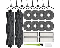 GELLDG 22 Stuks - Stofzuigeraccessoiressets - Onderdelen Set - Geschikt voor Dreame L10 Prime / L10s Plus / L10s Pro Gen 2 / L10s Ultra - 2 Hoofdborstels 8 Reinigingsdoekjes 4 Filters 8 Zijborstels - Kunststof