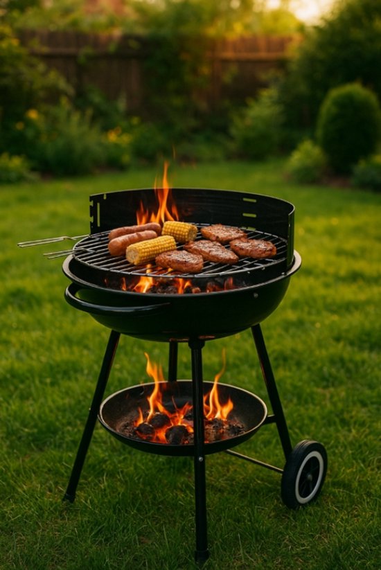 Koopman Grill - Inklapbaar met Onderstel - 51 x 82 cm - Zwart van Merkloos — afbeelding 3