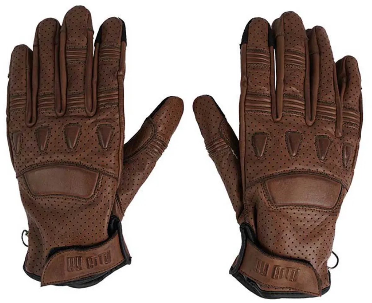 By city-motorhandschoenen-pilot II man-heren-protectie-CE gecertificeerd-bruin-cognac-XL