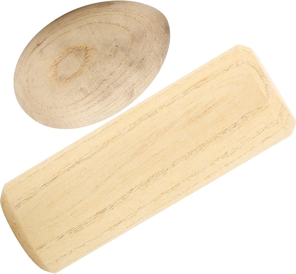 Muzikale Eieren - Ritme Speelgoed - Muziek Leren - Beukenhouten Materiaal - 11 x 8 x 4 cm - Natuurlijk Hout