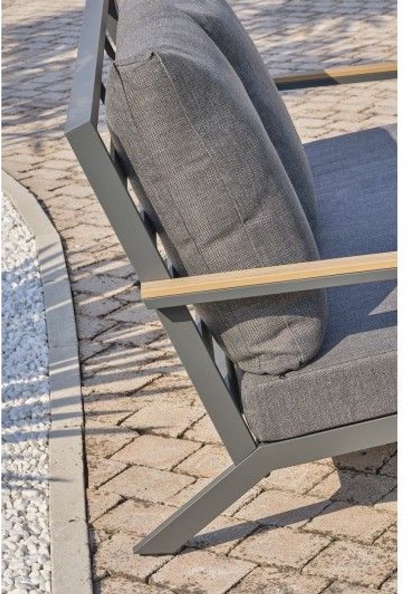 Lesli Living Salon lounge Donnan - aluminium - gris
