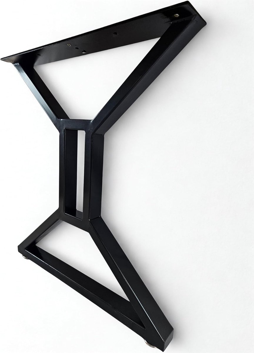 Tafelpoten Metaal - Meubelonderstel - DIY Meubels - Geometrisch X-design - 70x65 cm - Zwart