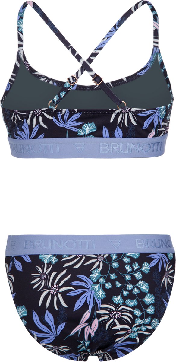 Brunotti Edit-Print Bikini Set Meisjes Sportieve Bikini Set Racerback 152 Zwart