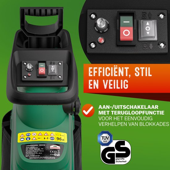 Gardebruk Hakeselaar - Elektrisch 3100W takdikte 44mm - Groen/Zwart van Gardebruk — afbeelding 5