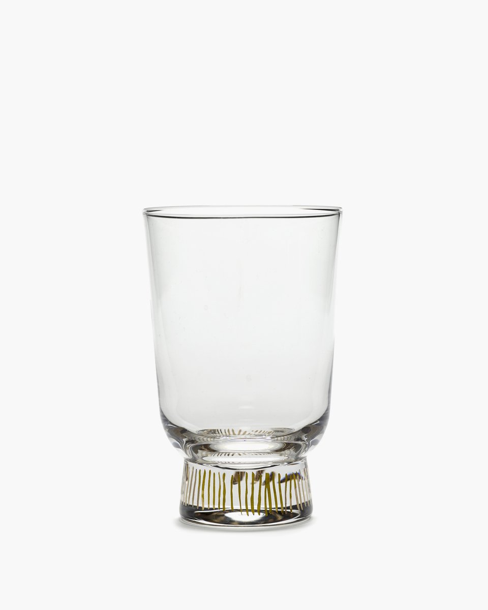 Serax Ottolenghi Feast drinkglazen 33 cl 4-pack Stripes gold