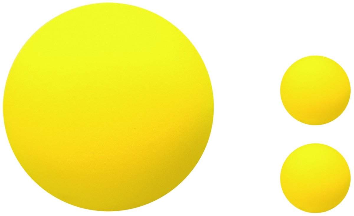 Sundo Handtrainingsbal 70 mm - Stressbal en oefenbal voor vingerkracht en beweeglijkheid, pur-schuim - Geel