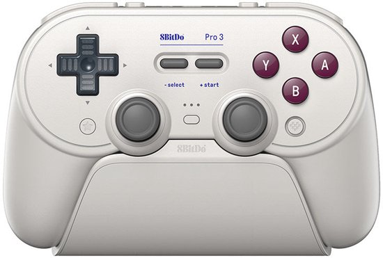 8BitDo Pro 3 Bluetooth Controller - Draadloze Gamepad - Nintendo Switch / Switch 2 / PC / Mac / Android / iOS - Bluetooth & 2.4 GHz & USB - Zilver