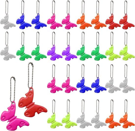 Parastar 22 Reflecterende Smiley Sleutelhangers - 5 Cm - Voor Tassen En Kleding - Veilig In Het Donker - Voor Kinderen En Volwassenen