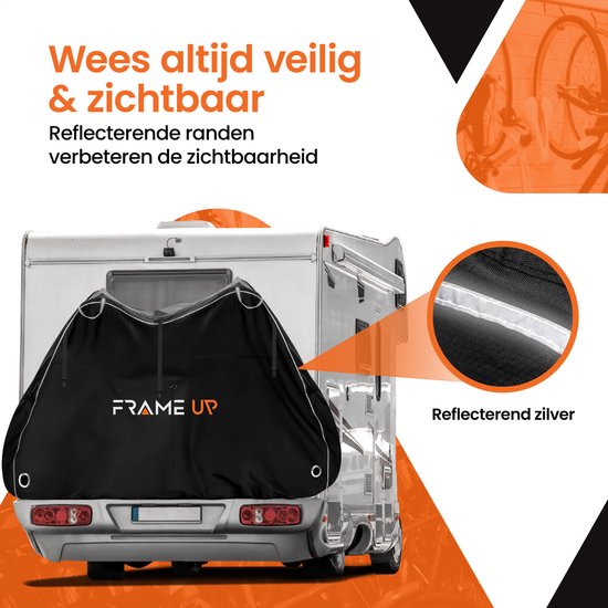 Fietshoes Fietsendrager voor 1 of 2 fietsen - Auto/Caravan/Dissel - 100% Waterdicht - 420D - Fietszeil - Fietsbeschermhoes - Universeel - Fietshoes Elektrische fiets - Anti-diefstal - Fietsbeschermhoes - Incl. Opbergzak van FIETSHOES — afbeelding 3