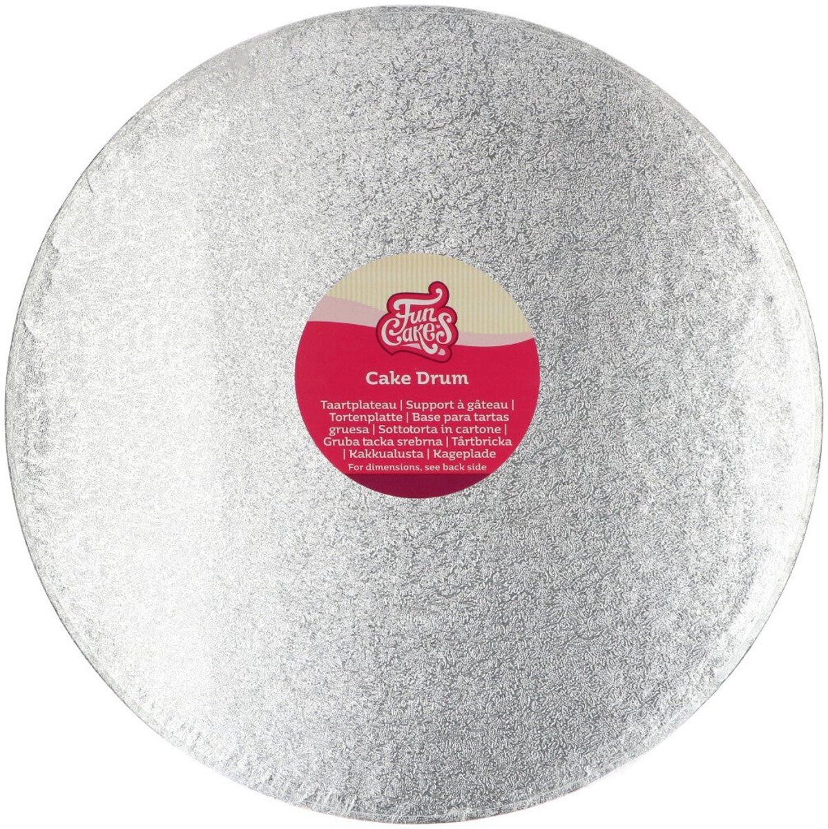 FunCakes Cake Drum - Taartplateau - Rond - Zilver - Ø33 cm