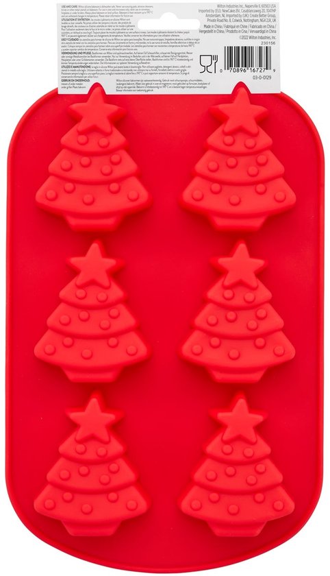 Wilton Siliconen Mal Kerst - DIY Bakvorm voor Mini Cakes, Muffins en Snoepjes - Kerstboom