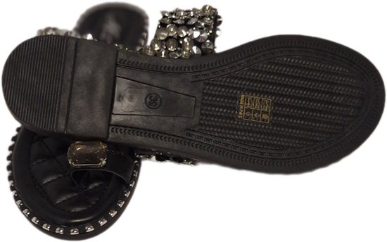 MULANKA-SLIPPER -BLACK-STRASS-37
