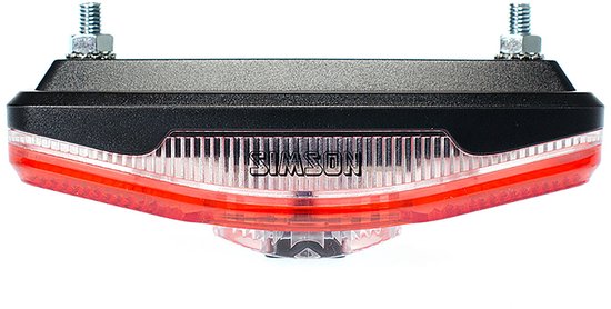 Simson Bagagedrager achterlicht - modern design - krachtige LED - spatwaterdicht - verstelbare montage 50-80 mm — afbeelding 3