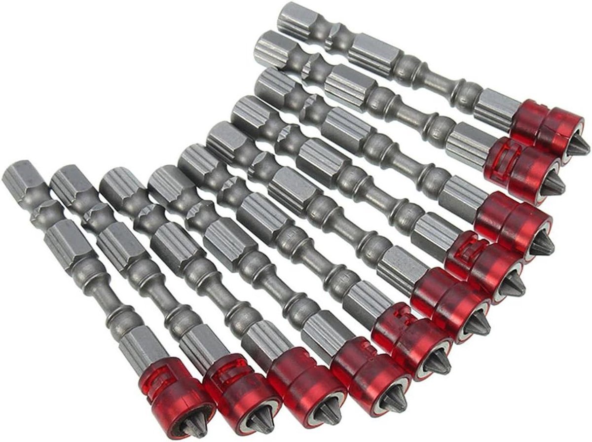 Schroevendraaier bits 65mm - Sterk magnetisme - Anti slip - Set van 10 stuks