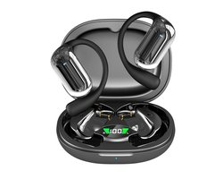 Ynkkvre -Open-Ear Bluetooth Oordopjes 5.4 – Air Conduction Hoofdtelefoon met Oorhaken – 80 Uur Speeltijd, LED Display, Touchbediening – Sport & Outdoor